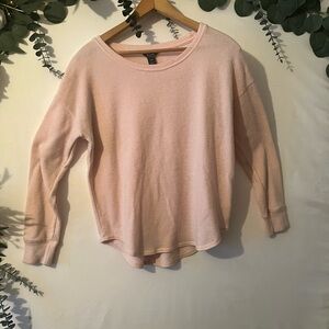 Roots Women's Soft Pink Crew Neck Sweater